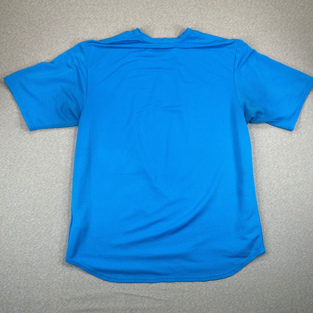 Y2K Nike Sphere Shirt Mens Large Blue Textured Honeycomb Training Short Sleeve - Picture 8 of 9
